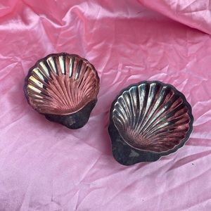 Vintage Brass/Metal Shell Baking Tins/Catch All Dishes